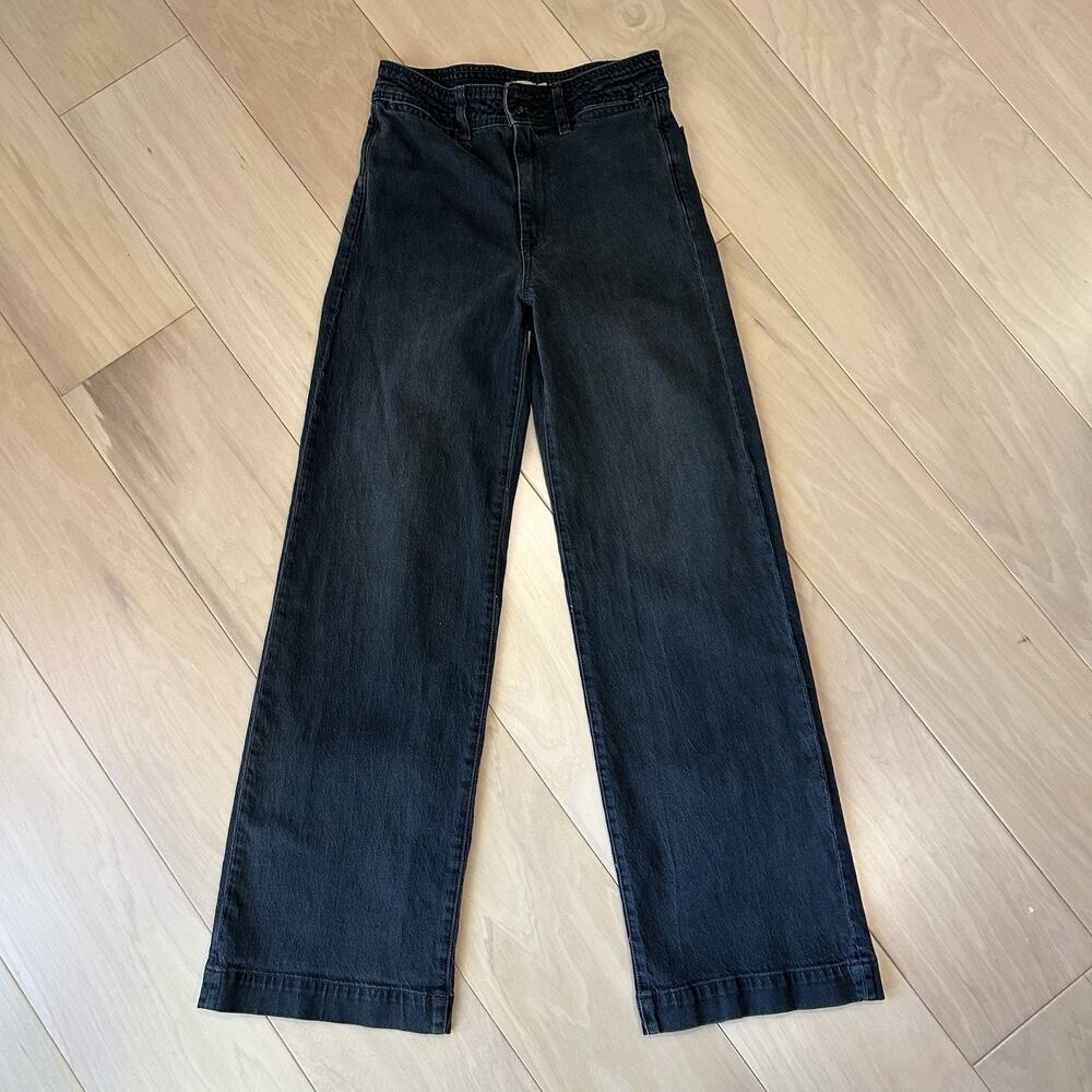 Faherty Harbor Wide Leg Black Jean High Rise Women’s 27